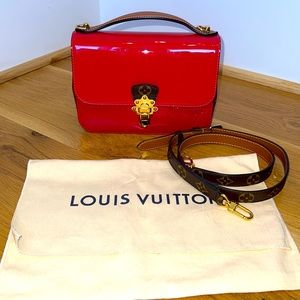 Louis Vuitton Scarlet Vernis & Monogram Canvas Cherrywood BB